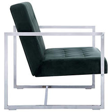Tidyard Divano a 2 Posti Moderno Rivestito in Stoffa, Divano Letto Gonfiabile, Divano a 2 Posti con Braccioli Verde Scuro Cromato e Velluto - Arredi Casa