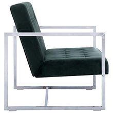 vidaXL Divano a 2 Posti con Braccioli Design Originale Moderno Elegante Robusto Confortevole Durevole Sicuro Velluto Sofà Canapè Verde Scuro Cromato