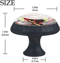 Camouflage Pattern Pattern Rosso Nero Verde Pomelli per Porta Set di 4 Pomelli per Mobili Manopole per Cassetti Cucina Armadio Vetro