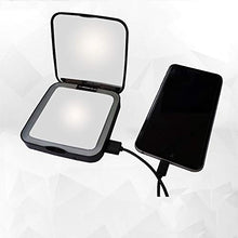 Hancoc LED Nero Pieghevole ABS Nero 3500mAh Ricarica USB Ricarica Specchio/Carica Tesoro