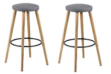 Amazon Brand - Movian Tarna - Set da 2 sgabelli da bar, 41 x 41 x 77 cm, grigio