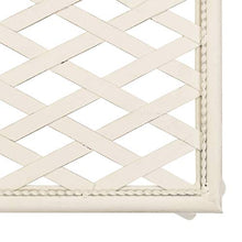 vidaXL Panchina Schienale con Disegno a Spirale in Metallo Bianco Antico Panca