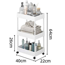 B&G Mensole, Carrelli, 3 Piani, Ultra-Sottili Scaffalature di Stoccaggio, Servizi Igienici, Bagni, Cucine E Camere da Letto,Bianca