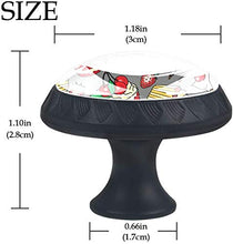 Delicious Cupcakes Cherry Strawberry Pattern Pomelli per Porta Set di 4 Pomelli per Mobili Manopole per Cassetti Cucina Armadio Vetro