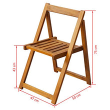 vidaXL 2X Set Sedie Pieghevoli in Legno di Acacia Seggiole da Giardino Esterni