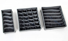 SaySure - 3 Pieces Bamboo Charcoal Fibre Storage Box for Bra Underwear etc