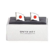 Onyx-Art Cufflinks - Japan Flag - Japanese Flying Flag