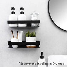 KES Mensole Doccia 2 Pezzi Mensole da Muro per Bagno Mensola da Bagno 30CM Montaggio a Parete Acciaio inossidabile SUS304 Opaco Nero, BSC205S30ADG-BK-P2