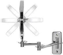 Specchio da bagno, anti-appannamento, specchio da Specchio da bagno a LED illuminato impermeabile, specchio per il trucco da 8 pollici Montaggio a parete, 10x ingrandimento Bagno da bagno Specchio da