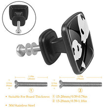Due simpatici panda Pomelli per Porta Set di 4 Pomelli per Mobili Manopole per Cassetti Cucina Armadio Vetro