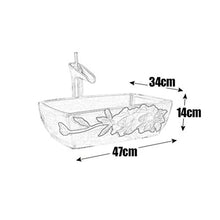 Pool Lavandino da Bagno in Ceramica Lavabo da appoggio Lavabo da appoggio Lavabo da appoggio (47x37x14cm) Lavandini Bagno