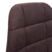 Mendler Sgabello Regolabile con poggiapiedi HWC-A67 Acciaio Cromato Tessuto Marrone Vintage