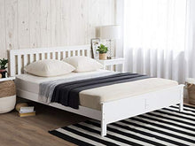 Beliani Letto in Legno di Pino Bianco con Rete a Doghe 160 x 200 cm Mayenne