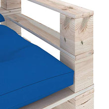 FAMIROSA Divano da Giardino in Pallet Cuscini Blu Reale in Legno di Pino