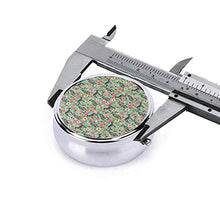 Scatola rotonda per medicina portatile, mini pillole in metallo, dispenser per pillole tascabili, borsa da viaggio, regalo per cani irlandesi Wolfhound floreale razza di cane menta.