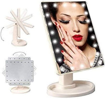 Specchio Specchi da Trucco, vanità con 22 luci a LED, Rotazione dimmerabile a 360 ° Schermo