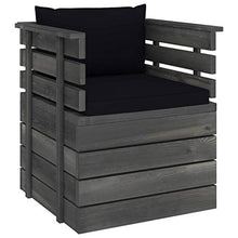 vidaXL Set Divani da Giardino su Pallet 7 pz con Cuscini Massello Pino