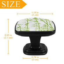 Verde bambù Pomelli per Porta Set di 4 Pomelli per Mobili Manopole per Cassetti Cucina Armadio Vetro
