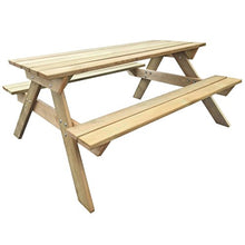 Anself Tavolo da Picnic in Legno 150 x 135 x 71,5 cm
