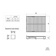 Letto Contenitore Completo di Struttura + Doga + Meccanismo di Sollevamento Universale Modello Tambora 160cm