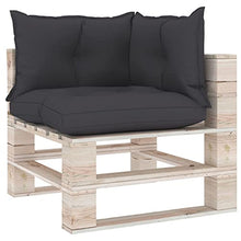 vidaXL Cuscini per Divani su Pallet 3 pz Antracite in Tessuto