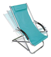 VERDELOOK Formentera, Sedia Sdraio oscillante 90x60x73 cm, Celeste, per arredo Esterni