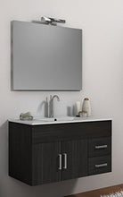 Mobile Arredo Bagno ISA cm 100 Bianco wengè o larice con lavabo in Ceramica sospeso Mobili