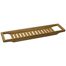 Taylor & Brown - Mensola portaoggetti in 100% bambù naturale, sottile, in legno, per vasca da bagno e bagno