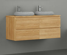 Destock Mobili - Mobiletto doppio da parete in rovere naturale, 4 cassetti (x1)