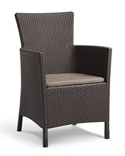 Allibert Iowa Poltrona Dining, Marrone/Tortora (Imbottitura in Policotone)