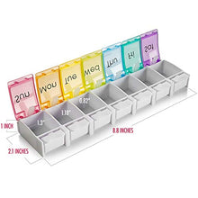 7 Day Pillola Organizer - con pulsante assistito aprire una scatola di viaggio