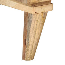 SKM Comodino 36x30x60 cm in Legno Massello di Mango