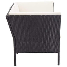 UnfadeMemory Set Divani da Giardino 6 pz con Cuscini in Polyrattan Nero
