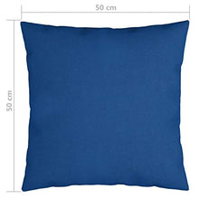 vidaXL Cuscini Decorativi 4 pz Blu 50x50 cm in Tessuto