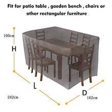 ZYLBL - Copertura per mobili da giardino, 420D, resistente, rettangolare, impermeabile, anti-UV, con presa d'aria