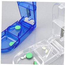 Pillola di plastica Cutter Splitter Divisore con Design ergonomico per il taglio di piccoli pillole e grandi pillole blu domestici