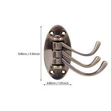 OUNONA Gancio Girevole da Parete con 3 Ganci in Bronzo