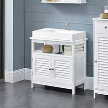 [en.casa] Armadio da Bagno per lavabo con mensola - 60x60x30cm - Bianco