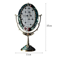 Specchio Da Tavolo Single-Sided, Specchi D'Argento Di Bellezza Di Principessa Di Trucco Di Principessa Di Trucco Del Metallo Del Retro Telaio Metallico D'Argento