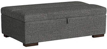 Marchio Amazon - Rivet, ottomana a divano-letto, stile moderno, larghezza 122 cm, colore grigio scuro - Arredi Casa