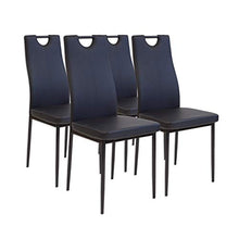 Albatros 2907 Salerno Set di 4 sedie da Pranzo, Nero