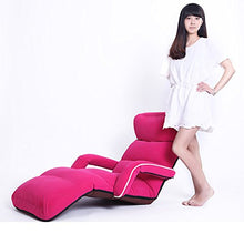 Poltrone LHA Pieghevole Sedia a Sdraio Pigro Divano Napping Sedia Pieghevole (Colore : Pink)