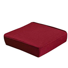 Cuscino del sedile quadrato imbottito, spugna addensata Cuscini per sedie Mobili da giardino Cuscini per sedili da pavimento Cuscini per sedie da esterno per interni Cibo Rosso 55x55x8cm (22x22x3In)
