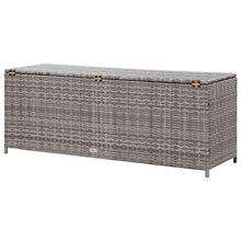 OUSEE Baule da Giardino Grigio 150x50x60 cm in Polyrattan