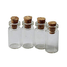 MHXY Trasparente 10 pz Mini Bottiglie di Vetro Piccole con Tappo di Sughero Chiaro Tiny Flay flays Wars contenitori 24x12mm Messaggio Gioielli da Sposa Bottiglia di Vetro