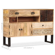 vidaXL Legno Massello di Mango Credenza Armadietto Portaoggetti Mobiletto