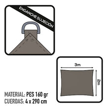 AKTIVE 53918 - Gazebo a Vela per Giardino Grigio Scuro 200x300 cm