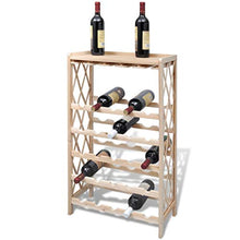 vidaXL Legno Abete Bottigliera per 25 Bottiglie Mobile Portavini Cantinetta