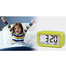 Sveglia digitale da comodino, grande display digitale, luminosa, per camera da letto, comodino, ufficio e viaggio blu