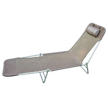 homcom Outsunny Sedia a Sdraio Lettino Reclinabile da Giardino Spiaggia Piscina 182x56x24,5cm caffè